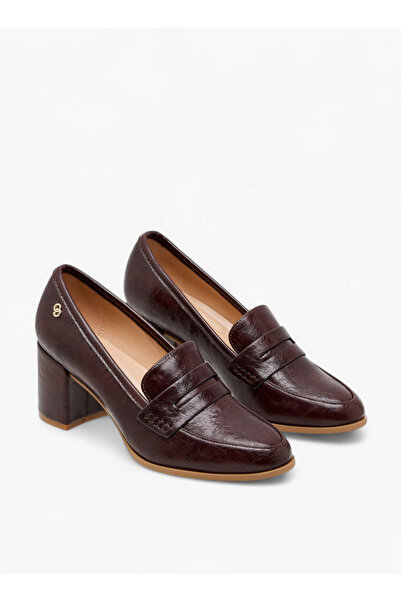 Celeste Women's Textured Slip-On Loafers with Block Heels