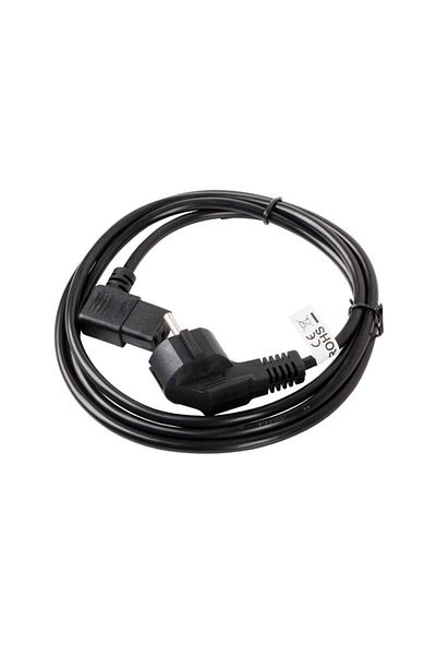 Lanberg PC and UPS power cable, Schuko CEE 7/7 to IEC320 C13 90 degrees, Lanberg 43644, 250V-10A, 3m