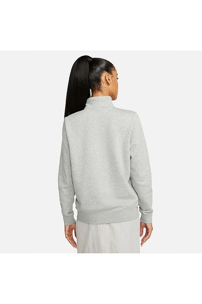 Nike Γυναικείο φούτερ Sportswear Club Fleece Half Zip σε γκρι γιακά