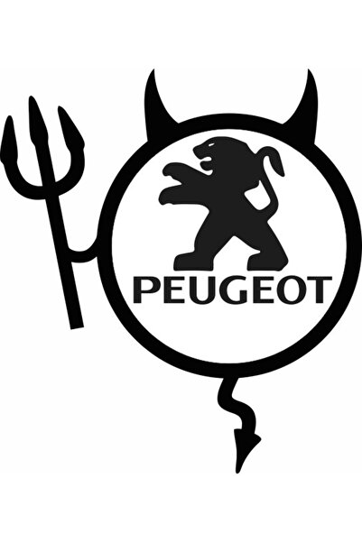 Image Sticker auto, IMAGE, Dracusor PEUGEOT, negru, 19 x 21 cm