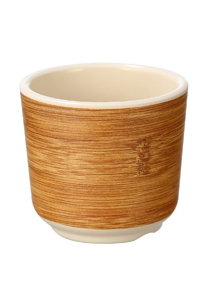 Felli Elegant Durable Round Melamine and Bamboo Tea Cup Brown and White