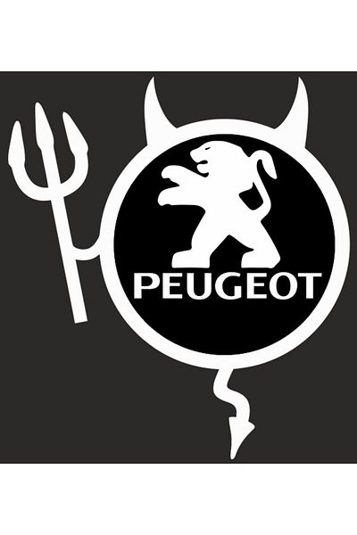 Image Car sticker, IMAGE, Dracusor PEUGEOT, white, 19 x 21 cm