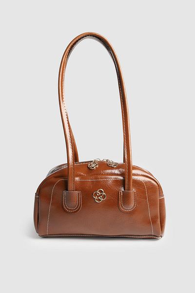 La La'Graccio Paris La'Graccio Paris Women's Wanc Long Handle Hand and Shoulder Bag Brown