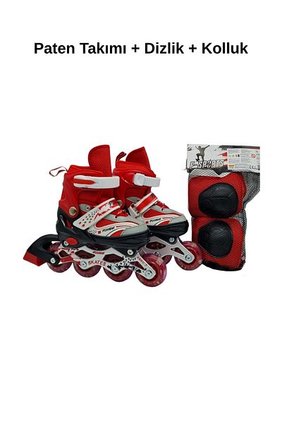 Furkan Toys Original 2+2 Adjustable Metal Practice Skating Bag with Gift + Sleeve and Knee Pad