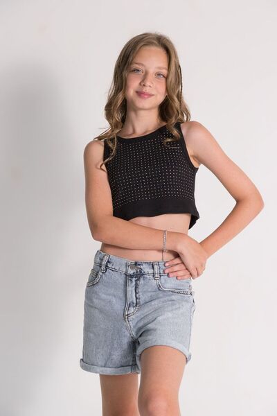 markamodi Special Design Stone Embroidered Crop