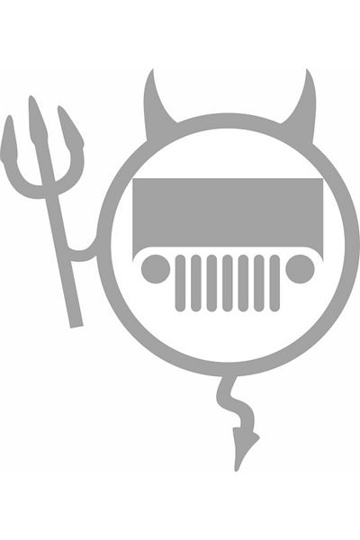 Image Sticker auto, IMAGE, Dracusor JEEP, argintiu, 19 x 21 cm