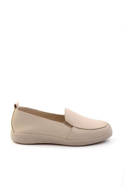 Bambi Beige Leather Women's Casual Shoes K01087236103