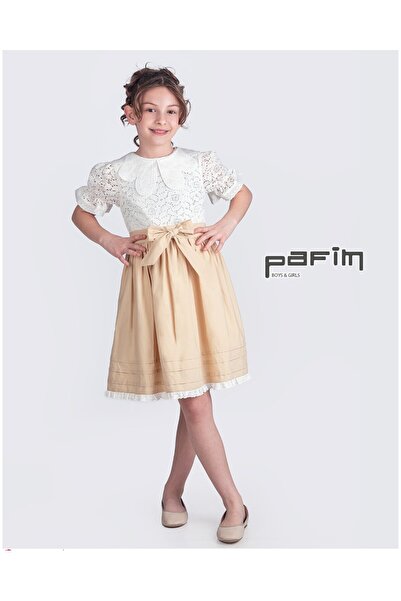 Pafim PAFİM KIZ ÇOCUK YAKALI ELBİSE 9-12 YAŞ