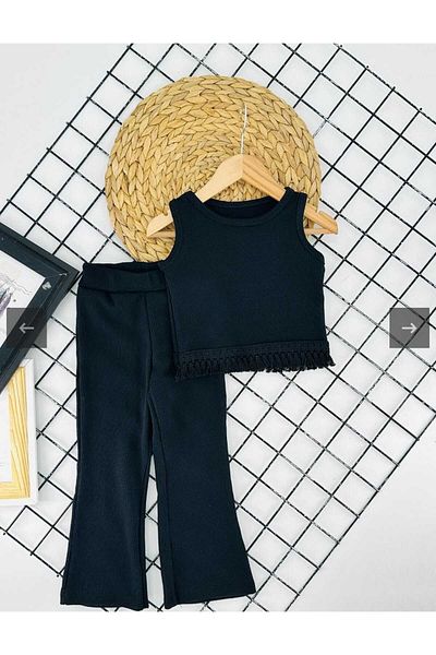 CINARIUM Girl's Spanish Trousers and Tassel Detail Trousers Summer Set