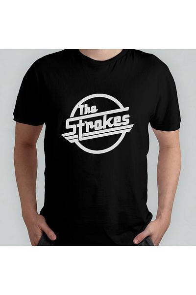Pixxa The Strokes Unisex 100% Cotton Crew Neck T-Shirt Model 2