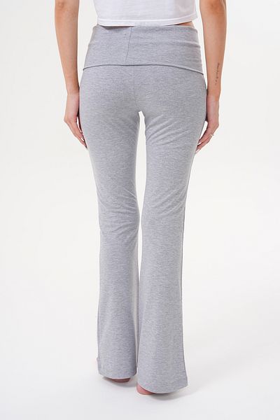 GENIUS STORE Pantaloni de damă Pantaloni din bumbac din jerseu cu picioare spaniole PANTALONI CU TALEA ÎNALTĂ