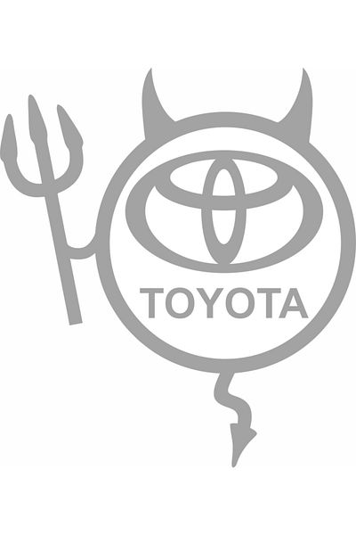 Image Sticker auto, IMAGE, Dracusor TOYOTA, argintiu, 19 x 21 cm