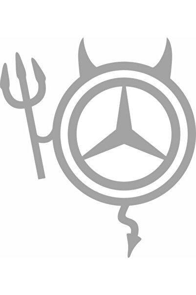 Image Car sticker, IMAGE, MERCEDES Devil, silver, 19 x 21 cm