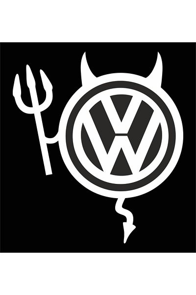 Image Car sticker, IMAGE, Dracusor VOLKSWAGEN, white, 19 x 21 cm