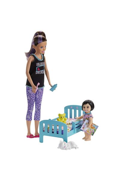 mattel Barbie Skipper INC Doll, Skipper Babysitter Doll, Ready to Sleep
