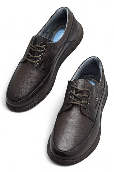 ISPARTALILAR Tab202 Heel Gel Orthopedic Sole Genuine Leather Men's Shoes Poly Light Sole