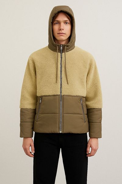 Love The Wind Hooded Quilted Garnished Long Plush Coat