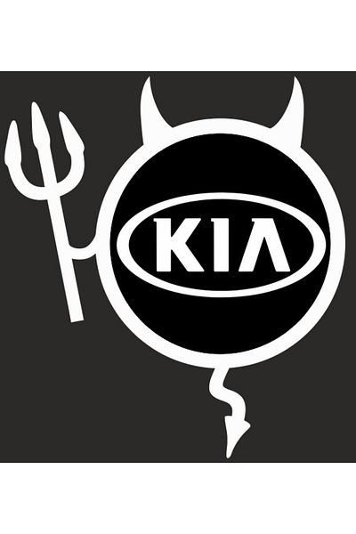 Image Car sticker, IMAGE, Dracusor KIA, white, 19 x 21 cm