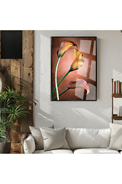 Harikabirev HARIKABIREV | RETRO “ARUM LILY” MODELUL 02 | TABLO CU STICLĂ TEMP...