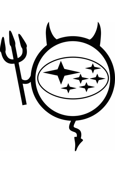 Image Αυτοκόλλητο αυτοκινήτου, IMAGE, Devil SUBARU, μαύρο, 19 x 21 εκ.