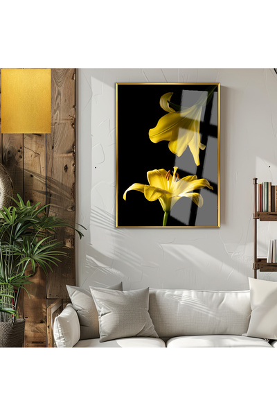 Harikabirev HARİKABİREV | MODEL MACRO DE CRIN GALBEN (LILY) | TABLA DE STICLA...