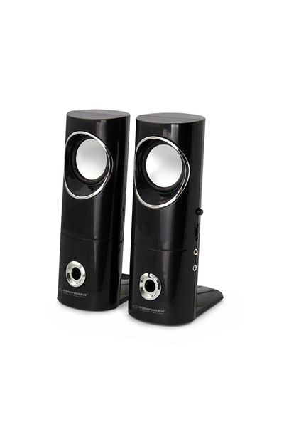 ESPERANZA PC Speakers, Esperanza, 6W power, USB power, 187 x 75 x 95 mm, Black EP121