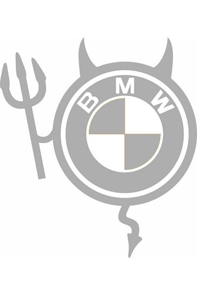 Image Sticker auto, IMAGE, Dracusor BMW, argintiu, 19 x 21 cm