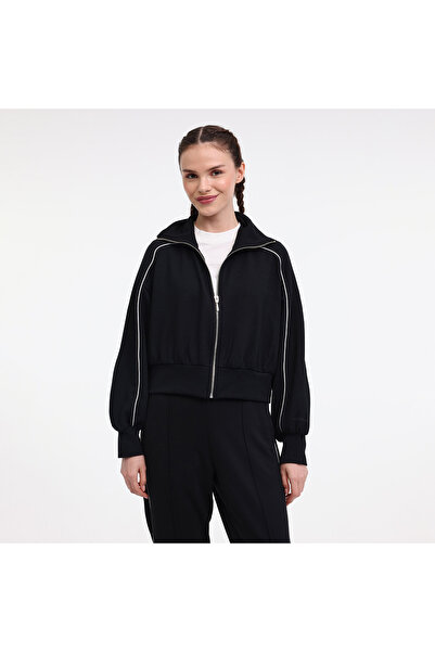 lumberjack Γυναικείο μαύρο σακάκι με στρογγυλή λαιμόκοψη Andra