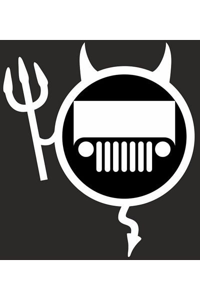 Image Car sticker, IMAGE, Dracusor JEEP, white, 19 x 21 cm