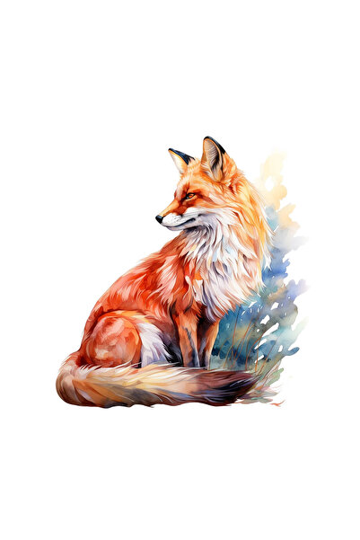 INOVATIX Set de 8 bucăți, autocolant vulpe colorată, INOVATIX®. 6 cm