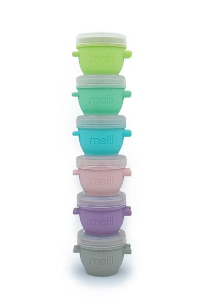 Melii SET 6 RECIPIENTE SILICON SNAP&GO, MELII, 59 ML