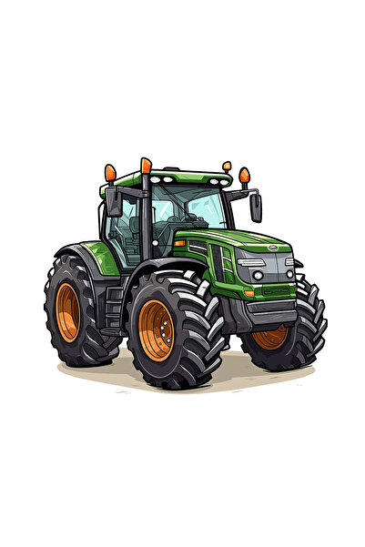 INOVATIX Set de 8 piese, autocolant tractor bizon furios, INOVATIX®. 6 cm