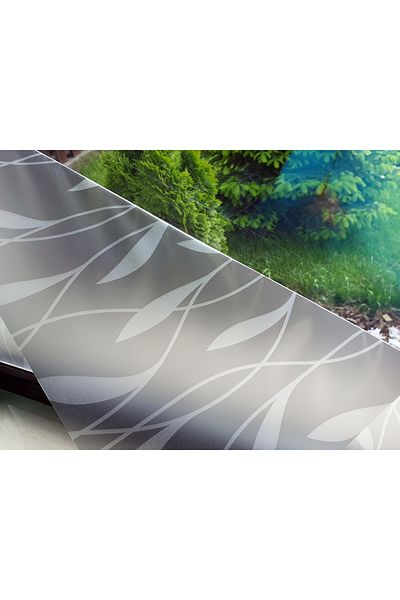 media Decorative window film geometric white leaves, 6 m x 1 m