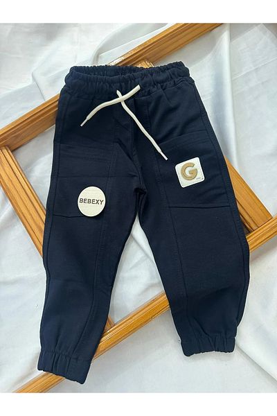 BEBEXY BUTİK G Printed Sweatpants Navy Blue