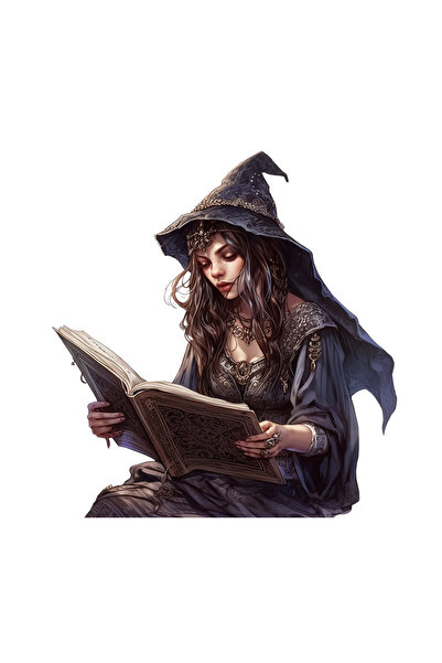 INOVATIX Set de 8 piese, autocolant vrăjitoare și carte magică, INOVATIX®. 6 cm