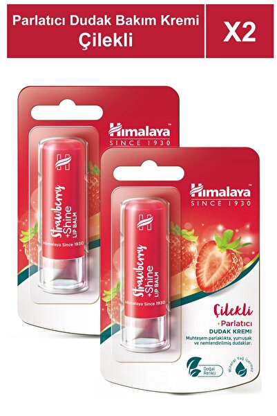 Himalaya Since 1930 Parlatıcı Dudak Bakım Kremi 4,5 gr 2 Adet | Çilek | Silik...