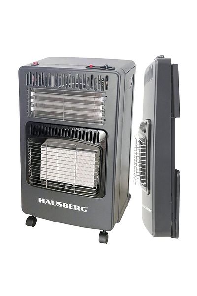 Hausberg Plynový sporák na LPG a elektrický plyn HB-1022NG, piezoelektrický, 3 keramické plotýnky, výkon 4,2 kW, černý