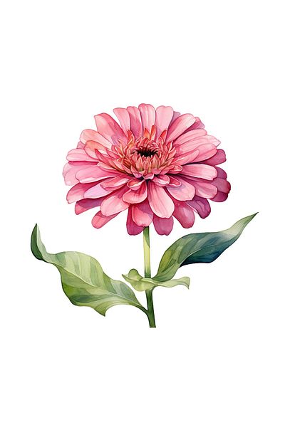 INOVATIX Set de 8 bucăți, autocolant Zinnia roz, INOVATIX®. 6 cm