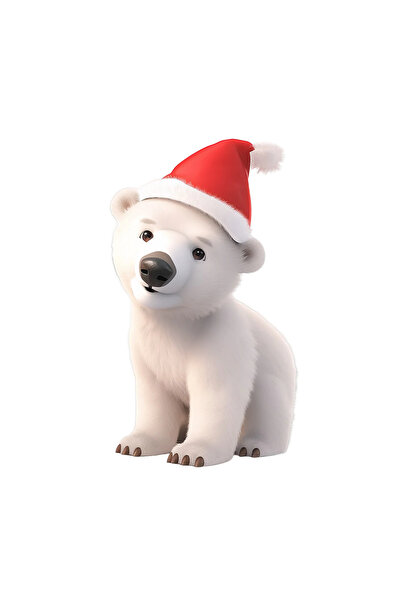 INOVATIX Set de 8 piese, autocolant Ursuleț cu pălărie de Crăciun, INOVATIX®....