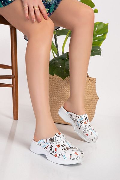 Sabo Medikal Health Patterned Classic Sabo Sole Orthopedic Women Doctor Nurse Hospital Slippers