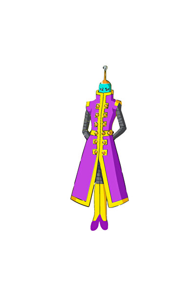 INOVATIX Set de 8 piese, autocolant Zeno Guard Dragon Ball Z, INOVATIX®. 6 cm