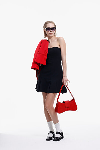 LOVENTA Adjustable Strap Shoulder Bag Greta Red