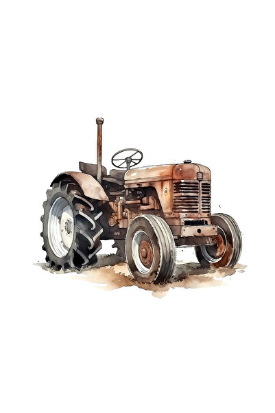 INOVATIX Set de 8 piese, autocolant Tractor Justin, INOVATIX®. 6 cm