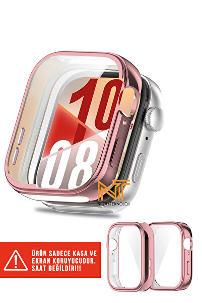 Nezih Case Huawei Watch Fit 4 Uyumlu Yumuşak Silikon 360 Tam Koruma Kasa ve E...
