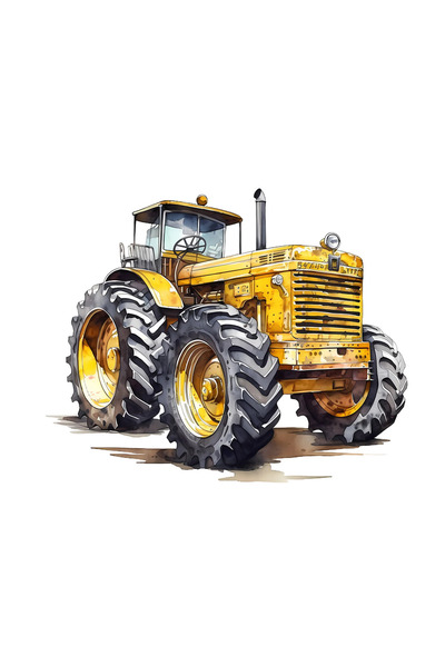 INOVATIX Set de 8 piese, autocolant Tractor Dominik, INOVATIX®. 6 cm