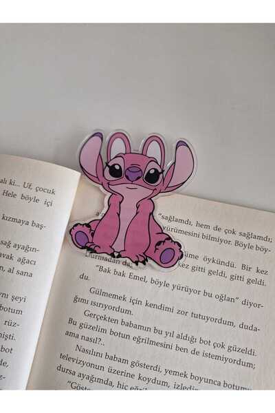 ETİKETİM STITCH KADIN TEMALI UV BASKILI PLEKSİ AYRAÇ