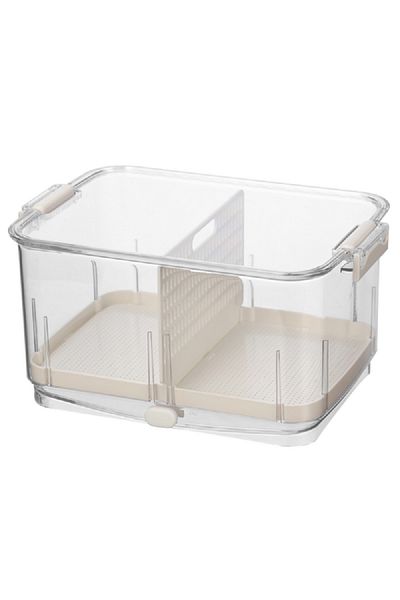 Felli BPA-Free Refrigerator Safe Duo Sprouting Container Clear and White