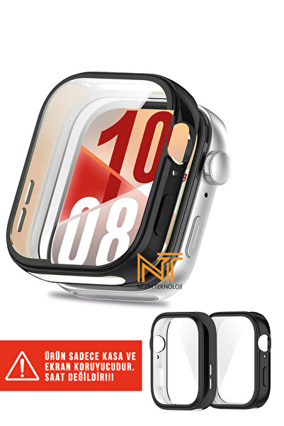 Nezih Case Huawei Watch Fit 4 Uyumlu Yumuşak Silikon 360 Tam Koruma Kasa ve E...