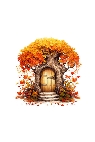 INOVATIX Set de 8 autocolante pentru ușă cu brad magic, INOVATIX®. 6 cm