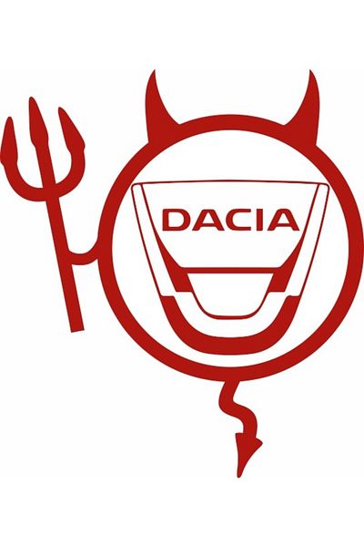 Image Car sticker, IMAGE, DACIA Devil, red, 19 x 21 cm